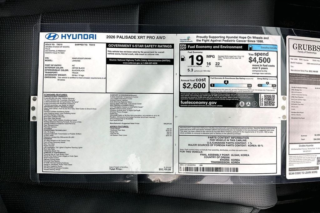 2026 Hyundai Palisade XRT Pro