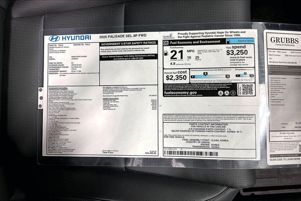 2026 Hyundai Palisade SEL 7 Passenger