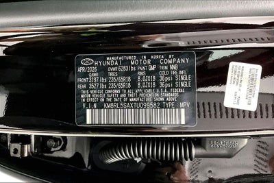2026 Hyundai Palisade Hybrid Blue SEL 8 Passenger