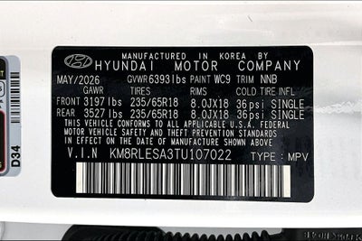 2026 Hyundai Palisade Hybrid SEL 7 Passenger