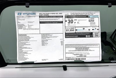 2027 Hyundai Palisade Hybrid Calligraphy 7 Passenger
