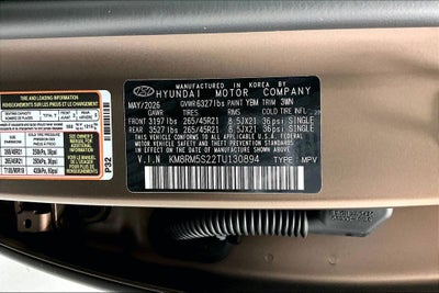 2026 Hyundai Palisade Calligraphy