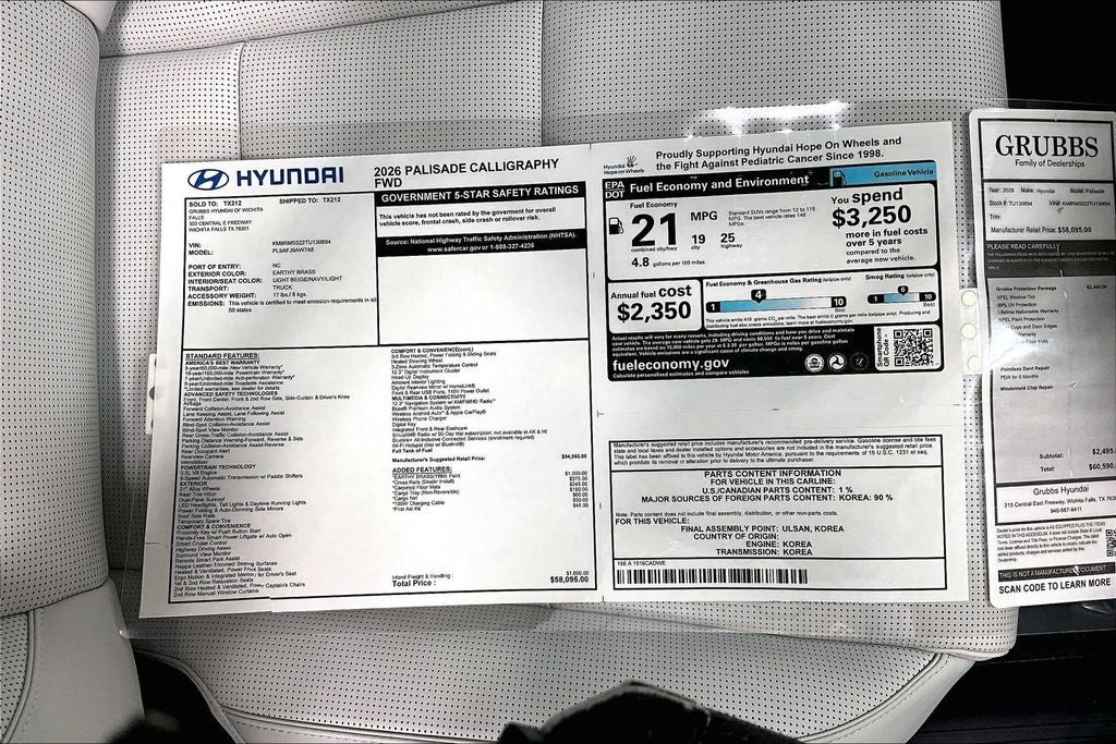 2026 Hyundai Palisade Calligraphy