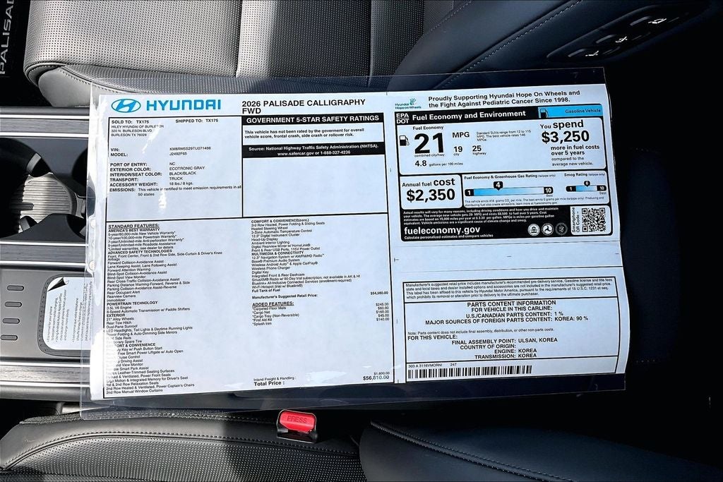 2026 Hyundai Palisade Calligraphy