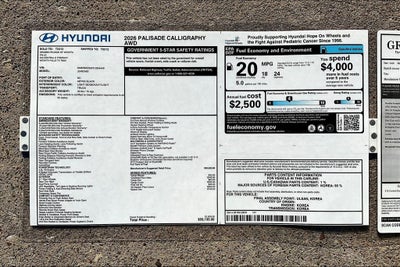2026 Hyundai Palisade Calligraphy