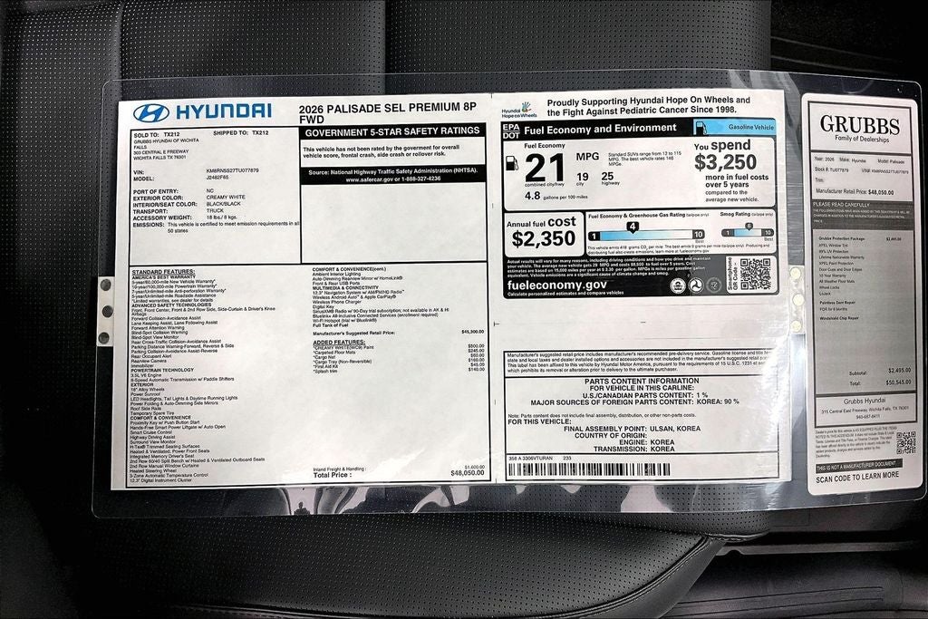 2026 Hyundai Palisade SEL Premium 8 Passenger