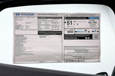 2026 Hyundai Sonata Hybrid Blue