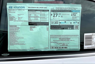 2026 Hyundai Sonata SEL Sport
