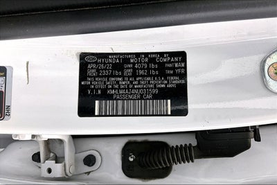 2022 Hyundai Elantra Hybrid Blue