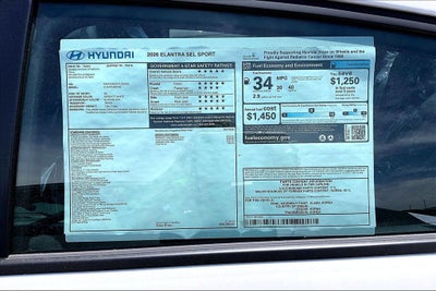 2026 Hyundai Elantra SEL Sport