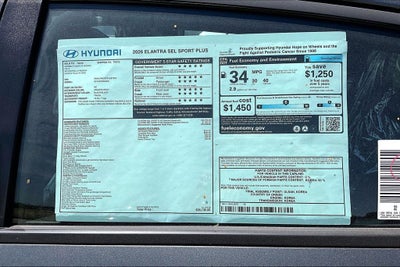 2026 Hyundai Elantra SEL Sport