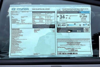 2026 Hyundai Elantra SEL Sport