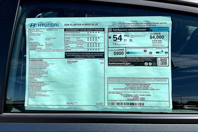 2026 Hyundai Elantra Hybrid Blue