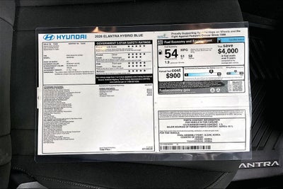 2026 Hyundai Elantra Hybrid Blue