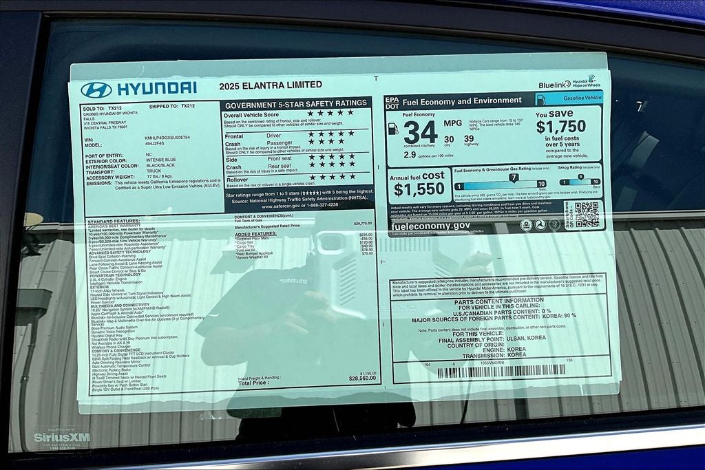 2025 Hyundai Elantra Limited