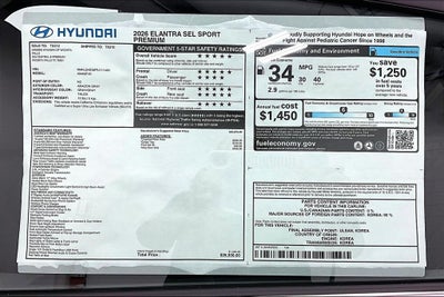 2026 Hyundai Elantra SEL Sport