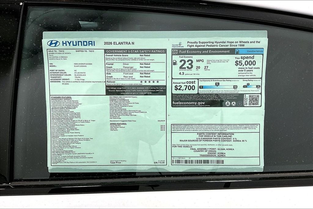 2026 Hyundai Elantra N Base