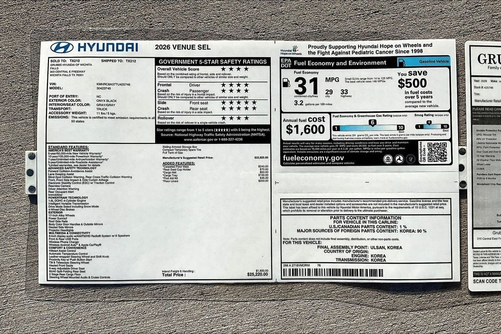 2026 Hyundai Venue SEL