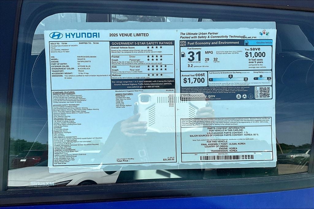 2025 Hyundai Venue Limited